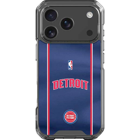 NBA Detroit Pistons Jersey iPhone 18 Pro Clear Case