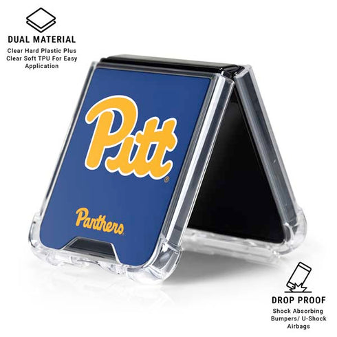 University of Pittsburgh Pitt Panthers Galaxy Z Flip7 Clear Case