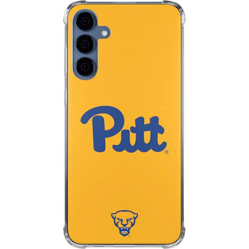 University of Pittsburgh Pitt Panthers Yellow Galaxy A55 5G Clear Case