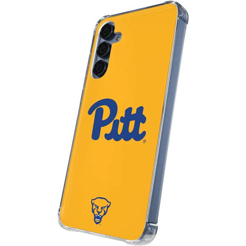 University of Pittsburgh Pitt Panthers Yellow Galaxy A55 5G Clear Case