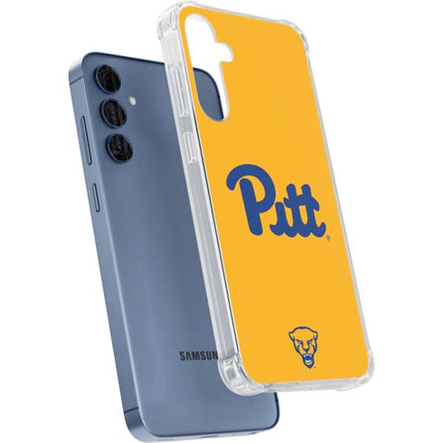 University of Pittsburgh Pitt Panthers Yellow Galaxy A55 5G Clear Case