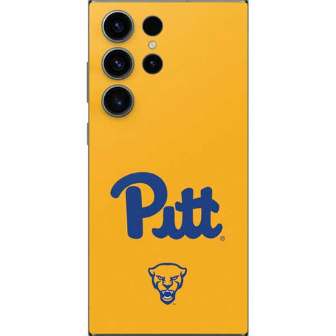 University of Pittsburgh Pitt Panthers Yellow Galaxy S25 Ultra Skin