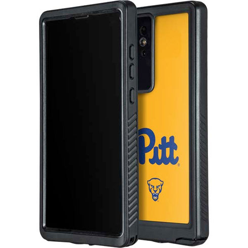 University of Pittsburgh Pitt Panthers Yellow Galaxy S24 Ultra Waterproof Case