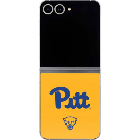 University of Pittsburgh Pitt Panthers Yellow Galaxy Z Flip6 Skin