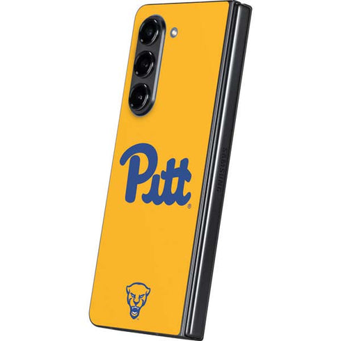 University of Pittsburgh Pitt Panthers Yellow Galaxy Z Fold5 5G Skin