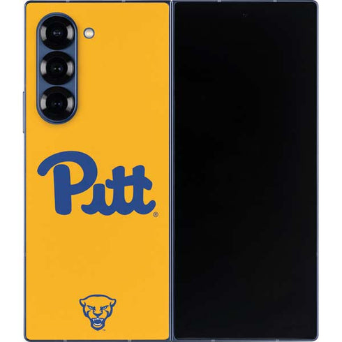 University of Pittsburgh Pitt Panthers Yellow Galaxy Z Fold6 Skin