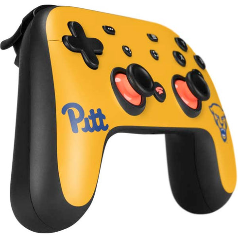 University of Pittsburgh Pitt Panthers Yellow Google Stadia Controller Skin