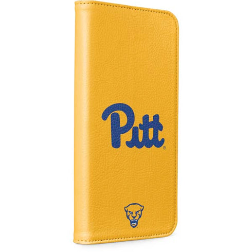 University of Pittsburgh Pitt Panthers Yellow iPhone 15 Plus Folio Case
