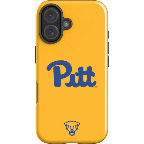 University of Pittsburgh Pitt Panthers Yellow iPhone 16 Impact Case