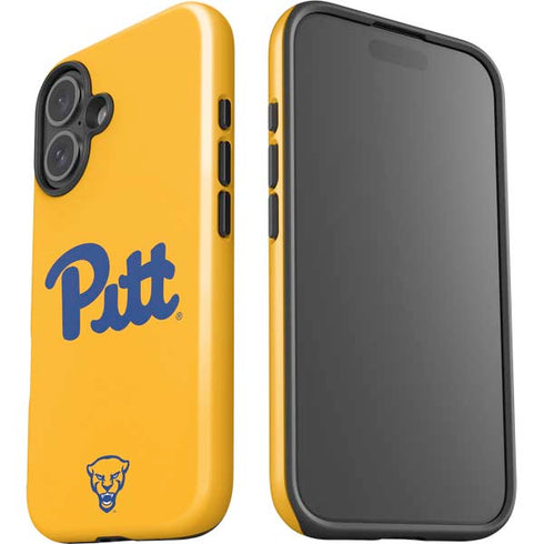 University of Pittsburgh Pitt Panthers Yellow iPhone 16 Plus Impact Case