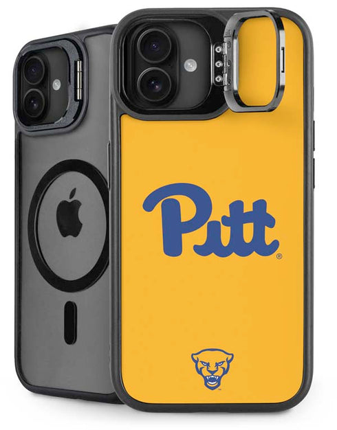 University of Pittsburgh Pitt Panthers Yellow iPhone 16 Plus Kickstand Case