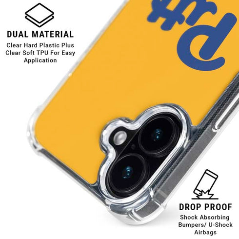 University of Pittsburgh Pitt Panthers Yellow iPhone 16 Plus MagSafe Case