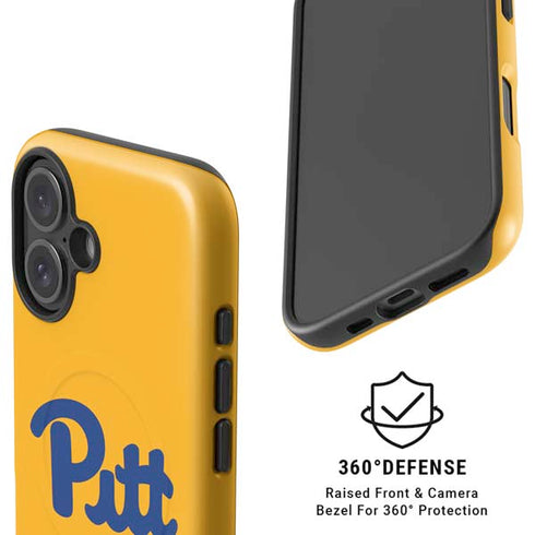 University of Pittsburgh Pitt Panthers Yellow iPhone 16 Plus Magsafe Impact Case