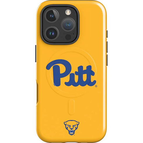 University of Pittsburgh Pitt Panthers Yellow iPhone 16 Pro Magsafe Impact Case