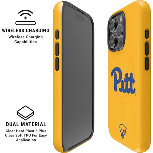 University of Pittsburgh Pitt Panthers Yellow iPhone 16 Pro Magsafe Impact Case