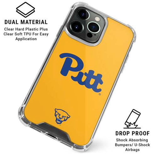 University of Pittsburgh Pitt Panthers Yellow iPhone 16 Pro Max Clear Case