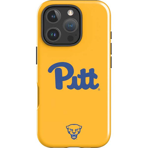 University of Pittsburgh Pitt Panthers Yellow iPhone 16 Pro Max Impact Case