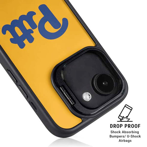 University of Pittsburgh Pitt Panthers Yellow iPhone 16e Kickstand Case