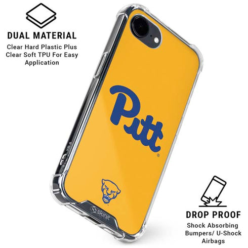 University of Pittsburgh Pitt Panthers Yellow iPhone 16e Clear Case