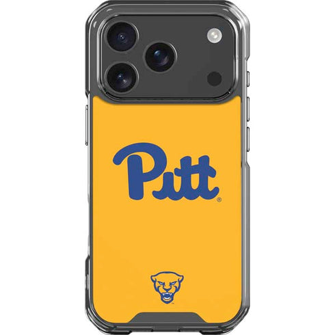 University of Pittsburgh Pitt Panthers Yellow iPhone 18 Pro Clear Case