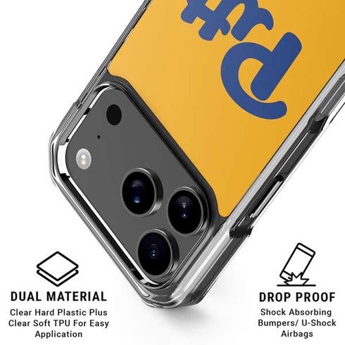 University of Pittsburgh Pitt Panthers Yellow iPhone 18 Pro Clear Case