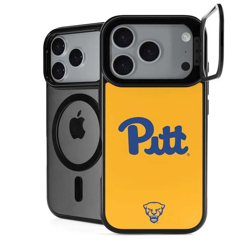 University of Pittsburgh Pitt Panthers Yellow iPhone 18 Pro Kickstand Case