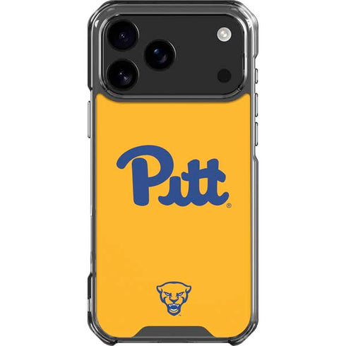 University of Pittsburgh Pitt Panthers Yellow iPhone 18 Pro Max Clear Case