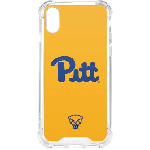 University of Pittsburgh Pitt Panthers Yellow iPhone XS Clear Case