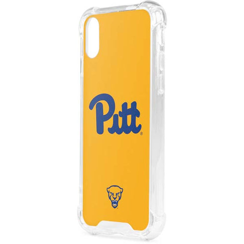 University of Pittsburgh Pitt Panthers Yellow iPhone XS Clear Case