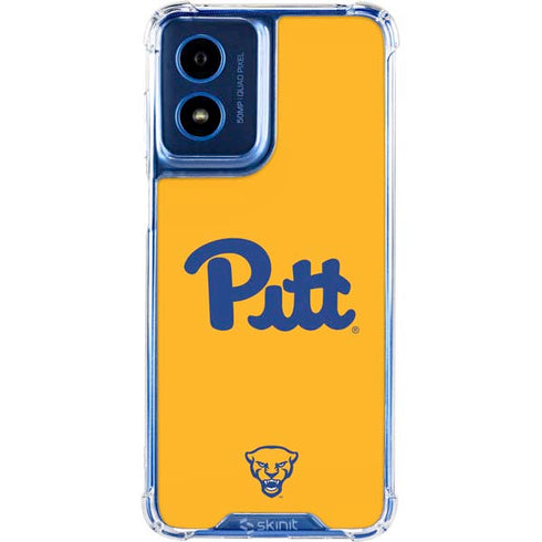 University of Pittsburgh Pitt Panthers Yellow Moto G 5G (2024) Clear Case