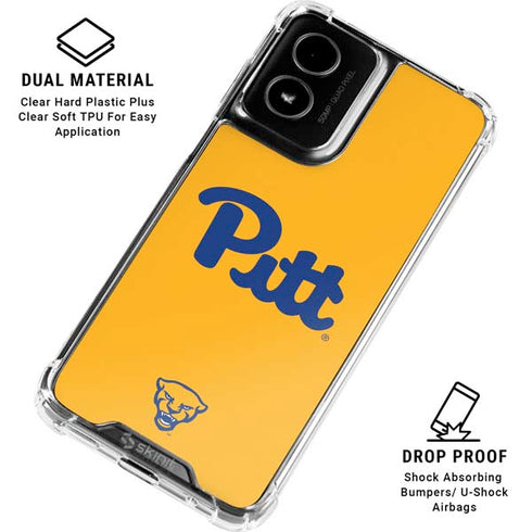 University of Pittsburgh Pitt Panthers Yellow Moto G Power 5G (2024) Clear Case