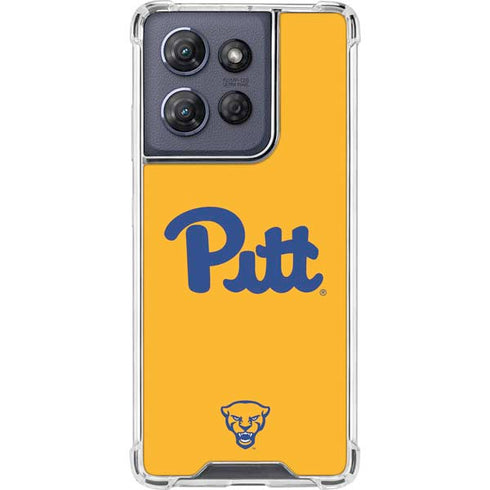 University of Pittsburgh Pitt Panthers Yellow Moto G Power 5G (2025) Clear Case