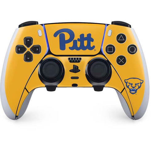 University of Pittsburgh Pitt Panthers Yellow PS5 DualSense Edge Pro Controller Skin