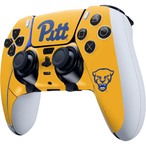 University of Pittsburgh Pitt Panthers Yellow PS5 DualSense Edge Pro Controller Skin