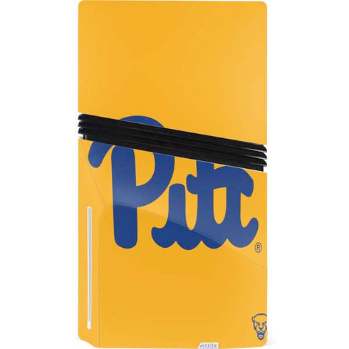 University of Pittsburgh Pitt Panthers Yellow PS5 Pro Disk Console Skin