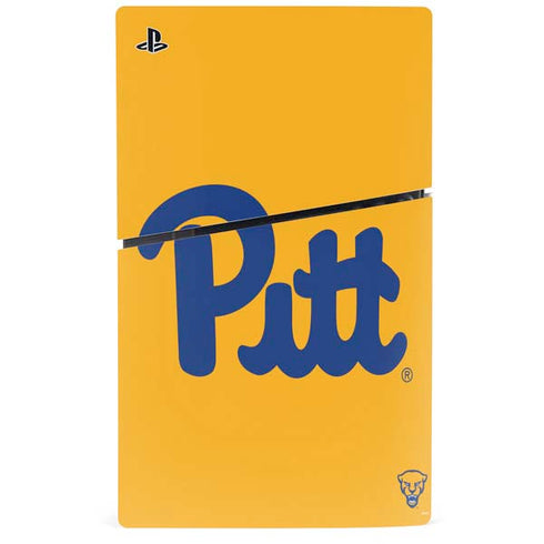 University of Pittsburgh Pitt Panthers Yellow PS5 Slim Digital Edition Console Skin