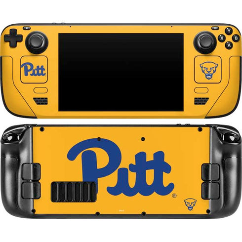 University of Pittsburgh Pitt Panthers Yellow Steam Deck Handheld Gaming Computer Skin