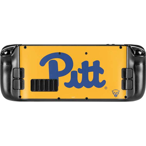 University of Pittsburgh Pitt Panthers Yellow Steam Deck Handheld Gaming Computer Skin