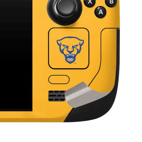 University of Pittsburgh Pitt Panthers Yellow Steam Deck Handheld Gaming Computer Skin