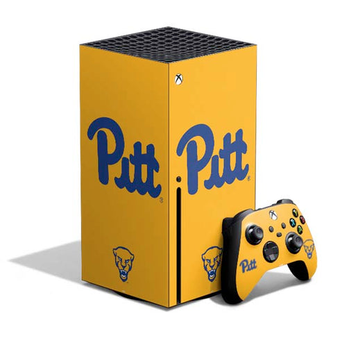 University of Pittsburgh Pitt Panthers Yellow Xbox Series X Skins