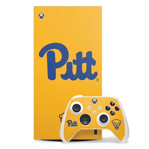 University of Pittsburgh Pitt Panthers Yellow Xbox Series X Skins