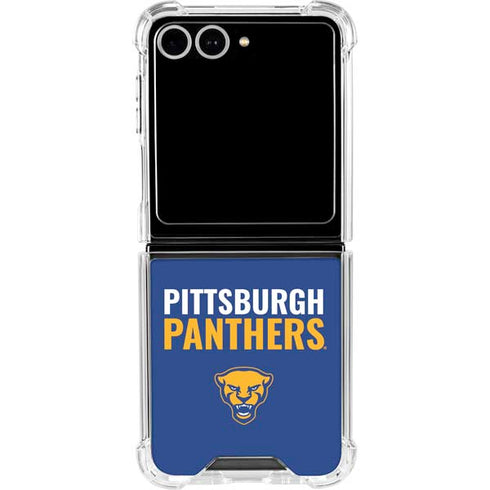 University of Pittsburgh Panthers Galaxy Z Flip7 Clear Case