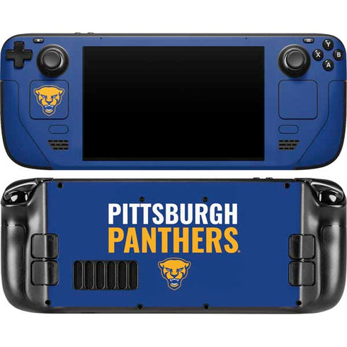 University of Pittsburgh Panthers Steam Deck Handheld Gaming Computer OLED Skin