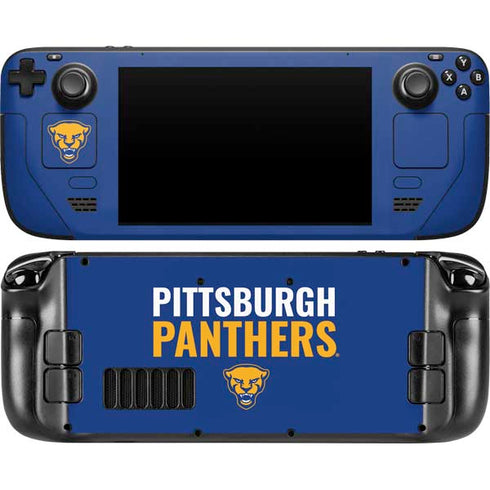 University of Pittsburgh Panthers Steam Deck Handheld Gaming Computer Skin