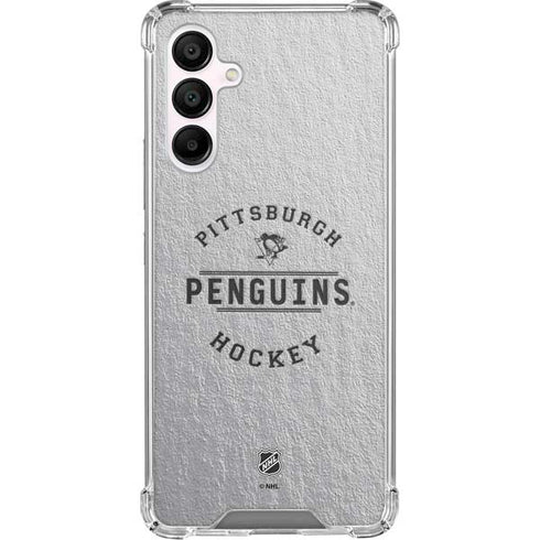 NHL Pittsburgh Penguins Black Text Galaxy A16 5G Clear Case