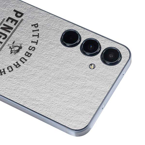 NHL Pittsburgh Penguins Black Text Galaxy A55 5G Skin