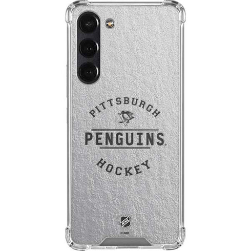 NHL Pittsburgh Penguins Black Text Galaxy S24 FE Clear Case