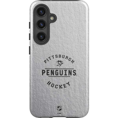 NHL Pittsburgh Penguins Black Text Galaxy S25 Impact Case