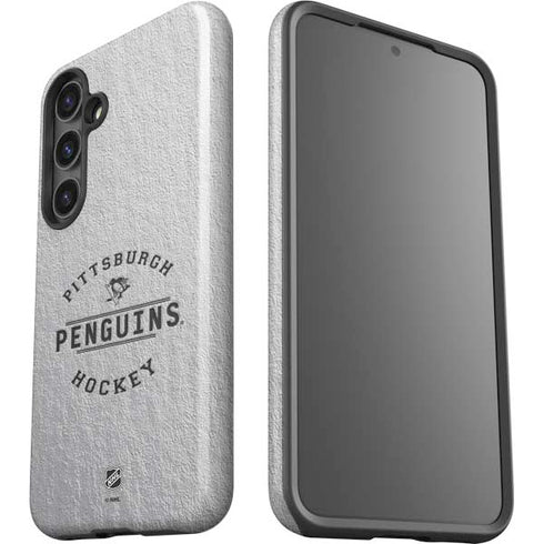 NHL Pittsburgh Penguins Black Text Galaxy S25 Impact Case