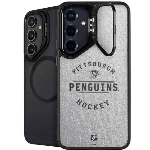 NHL Pittsburgh Penguins Black Text Galaxy S24 Plus Kickstand Case